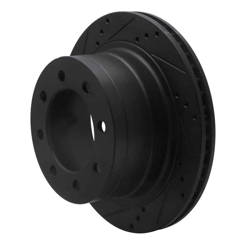 Dodge Ram 4000 Brake Rotor (1) - Rear Left - R1 Concepts - Drilled & Slotted - Black - `03-`08